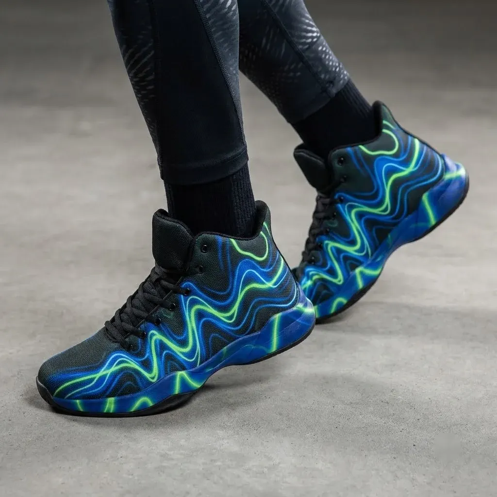 Electric Pulse Motion High-Top Basketball Sneakers