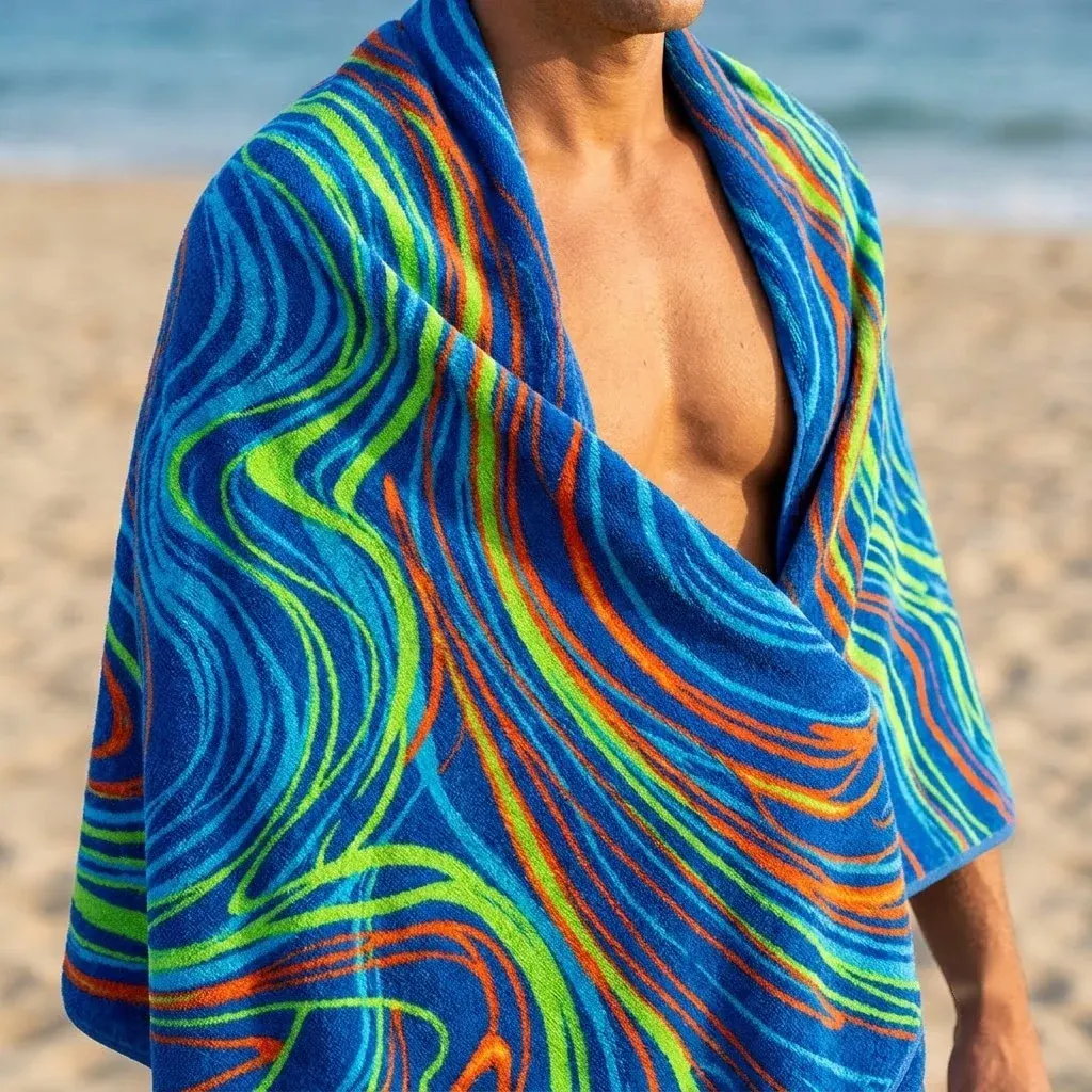 Dynamic Pulse Motion Energy Beach Towels