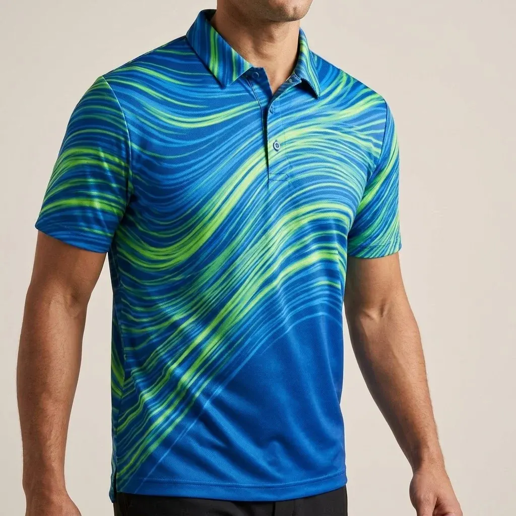 Energetic Motion Wave Polo Shirt