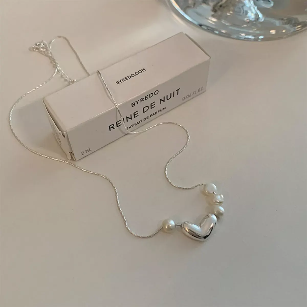 Heart & Pearl Accent Necklace